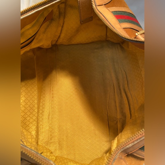 EXTREMELY RARE Gucci Vintage Suede Web Duffel 1970s Amazing Vintage Condition - Picture 10 of 13